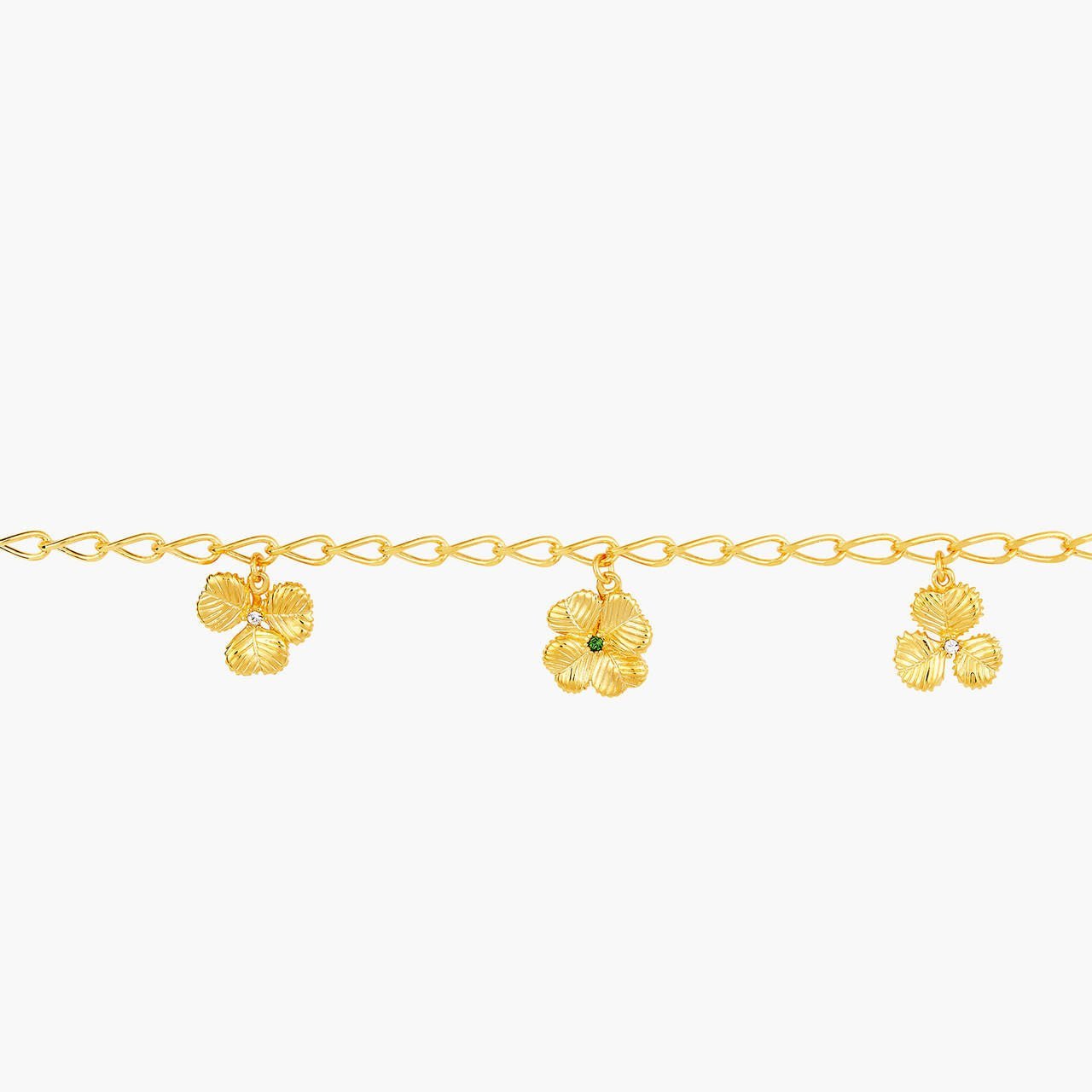 Clover And Crystal Thin Bracelet | AOFC2021 - Les Nereides