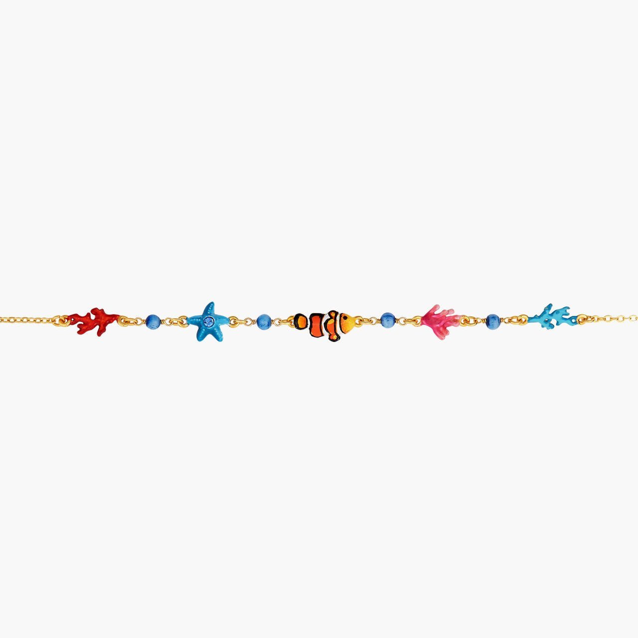 Clownfish, Corals And Starfish Thin Bracelet | AOGL2021 - Les Nereides