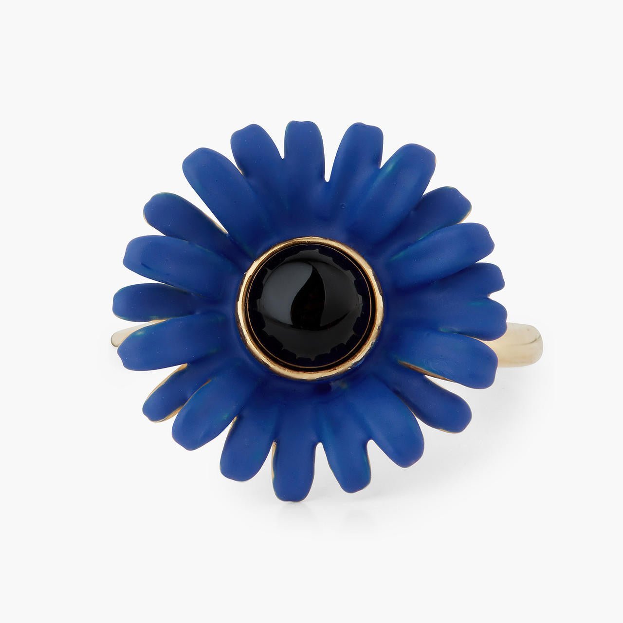 Cobalt blue gerbera adjustable ring | AQHC6011 - Les Nereides