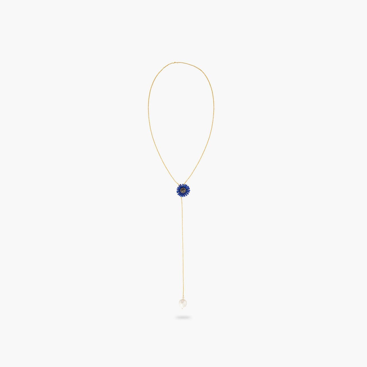 Cobalt blue gerbera pendant necklace | AQHC3031 - Les Nereides