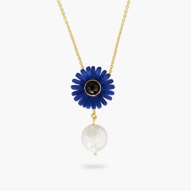 Cobalt blue gerbera pendant necklace | AQHC3031 - Les Nereides