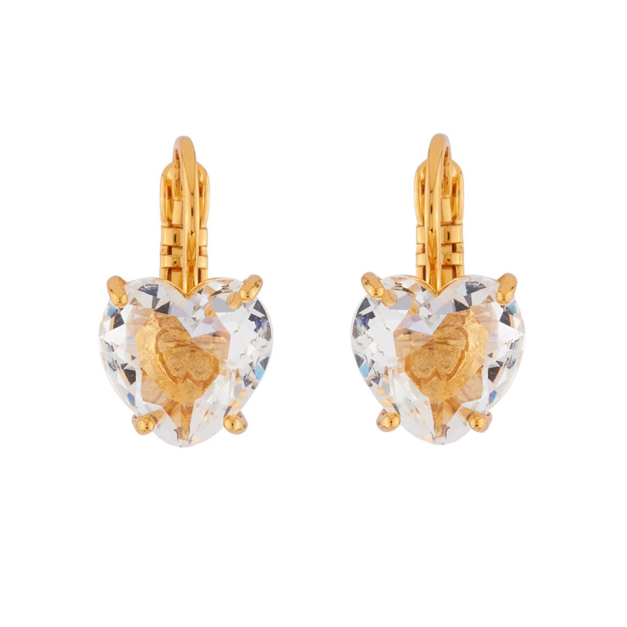 Crystal Hearthstone La Diamantine Dormeuses Earrings | AILD1452 - Les Nereides