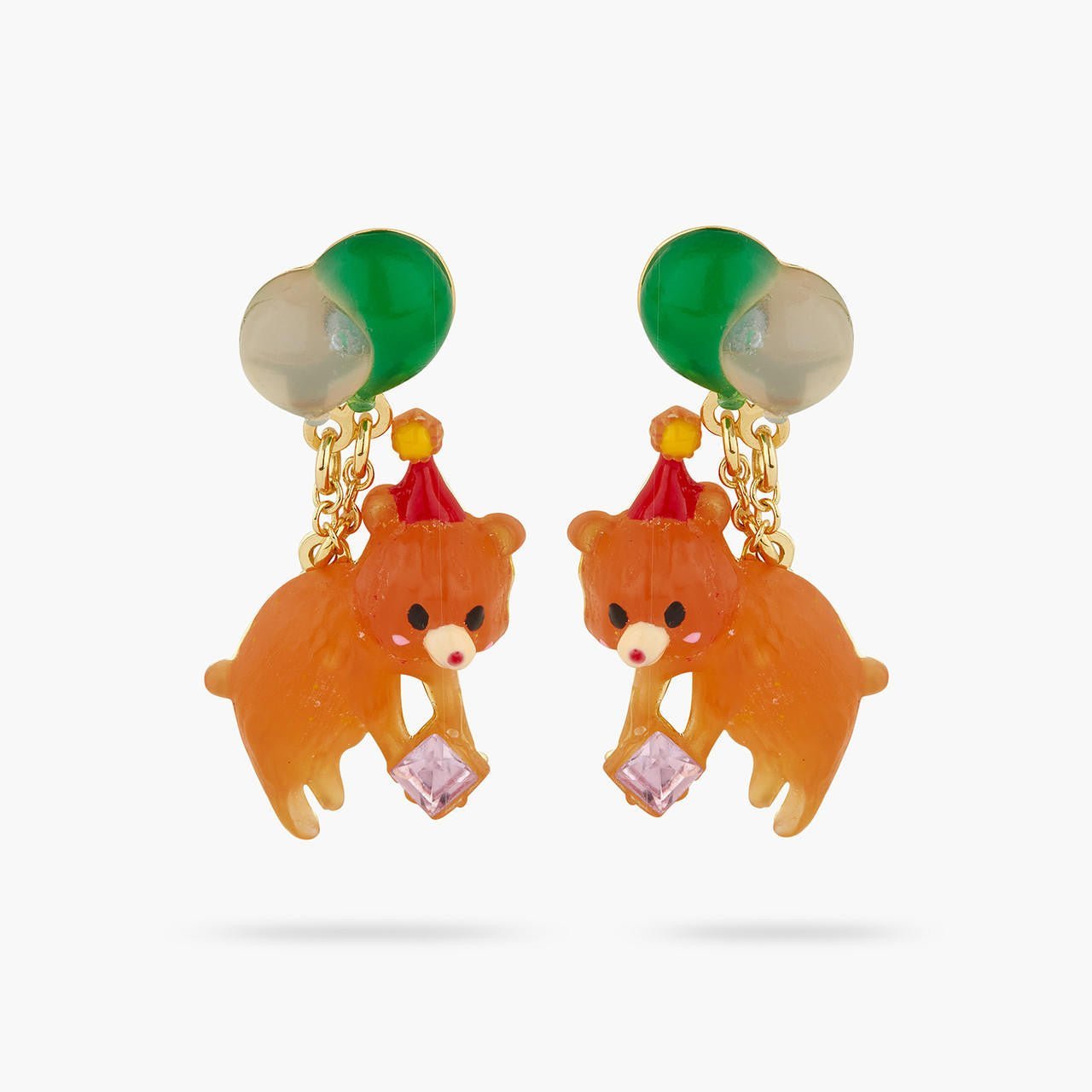 Cuddly bear earrings | AQPP1021 - Les Nereides