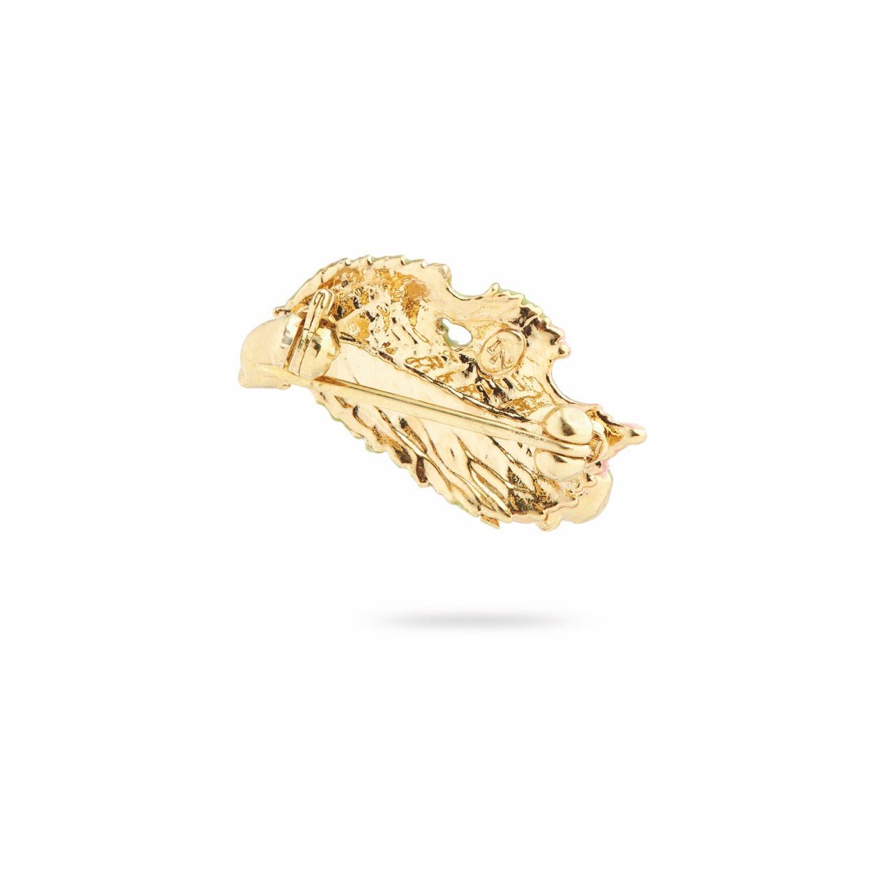 Cultured pearl and rosebush leaf brooch | ASRF5021 - Les Nereides