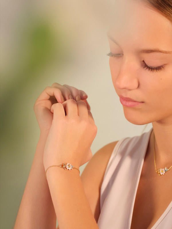 Daisy And Honeycomb Fine Bracelet | APPM2031 - Les Nereides