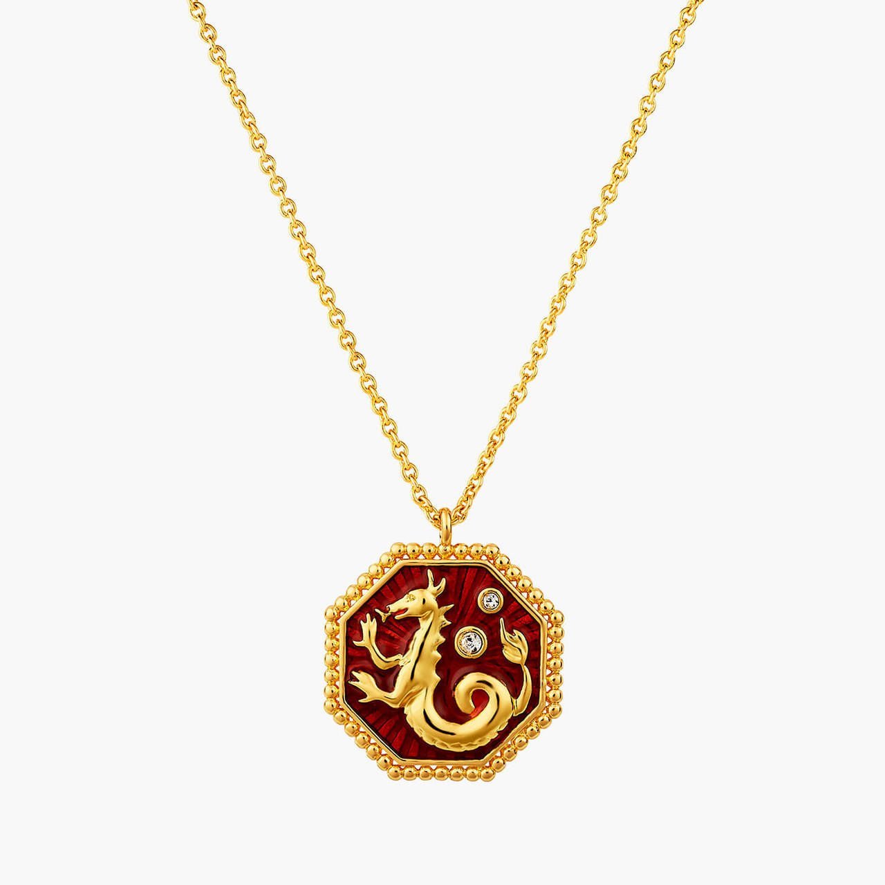 Dragon Zodiac Sign Pendant Necklace | ANZA3051 - Les Nereides
