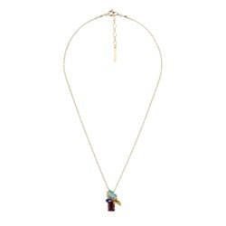 Eclatante Discrétion Butterfly W/Dark Stone Necklace | ACED3071 - Les Nereides