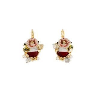 Eclatante Discrétion Potentilla, 2 Colored Crystal Stone Earrings | AEED105D/1 - Les Nereides