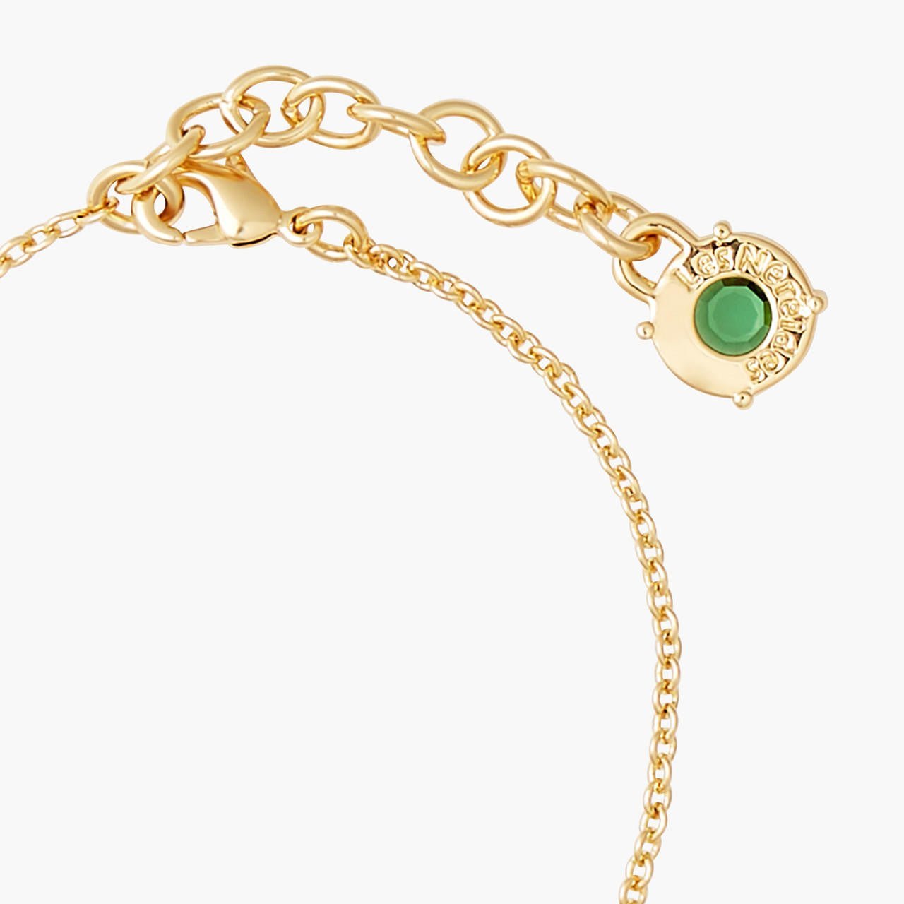Emerald Green Stones Diamantine Thin Bracelet | AOLD2141 - Les Nereides