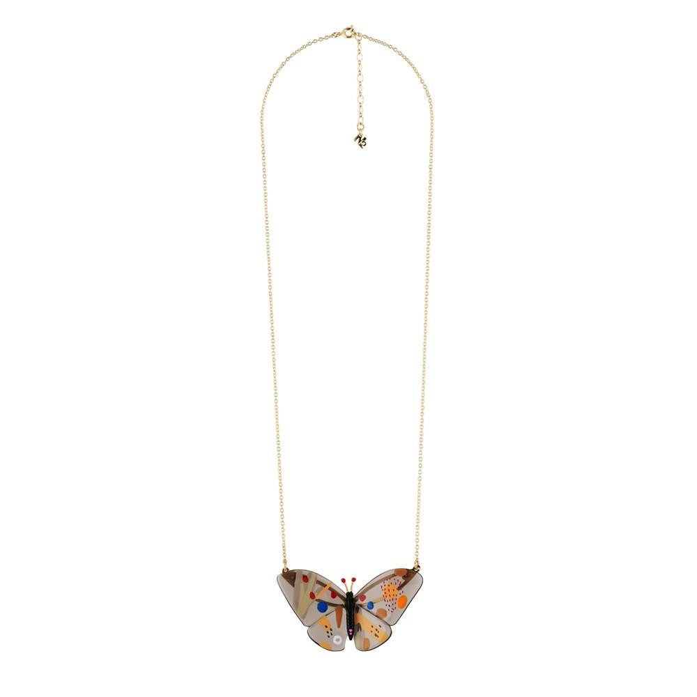 Envol Graphique Butterfly Black Necklace | ADEG3011 - Les Nereides