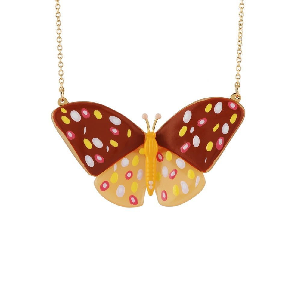 Envol Graphique Butterfly Black Necklace | ADEG3011 - Les Nereides