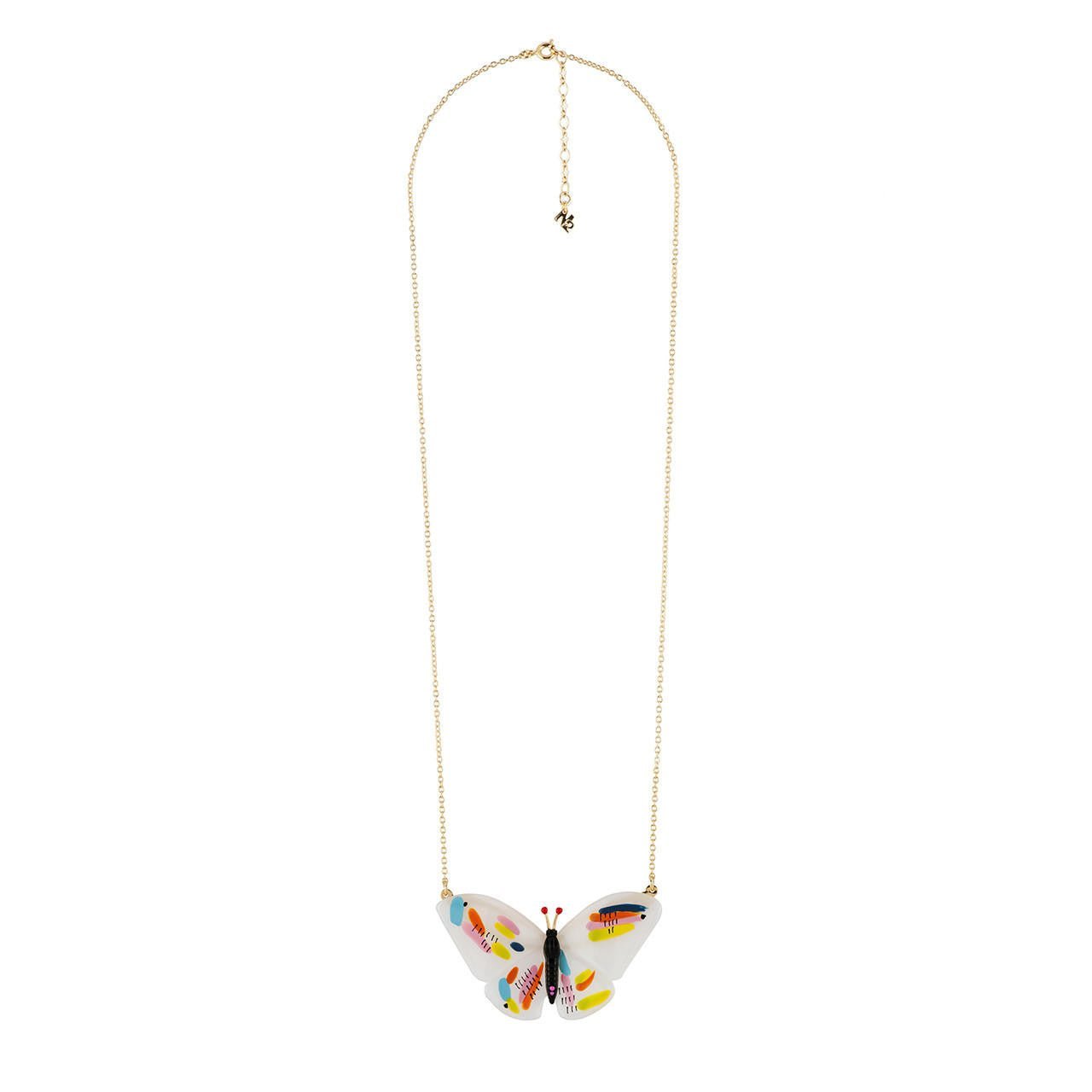 Envol Graphique Butterfly White Necklace | ADEG3021 - Les Nereides
