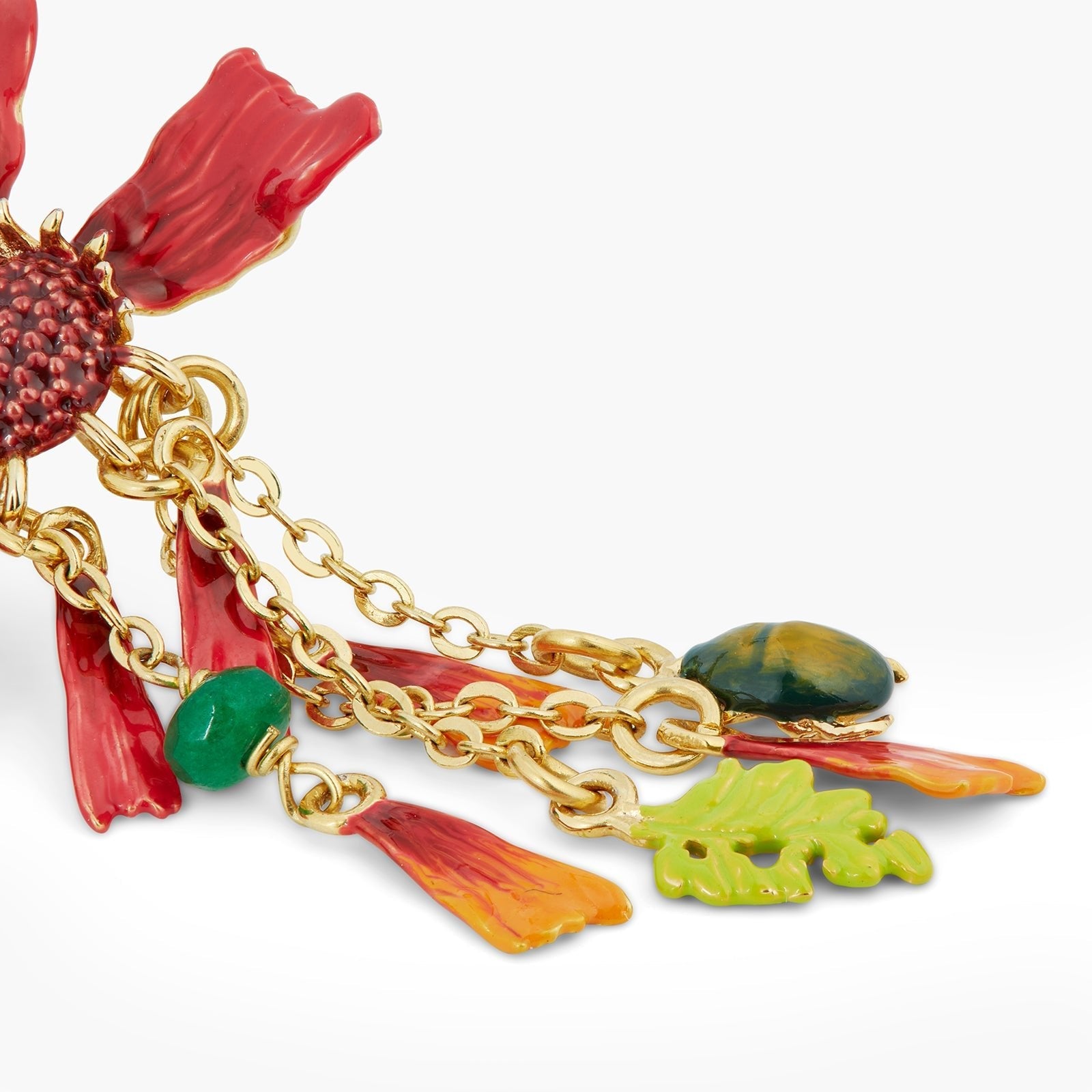 Ephemeral Flower And Scarab Beetle Dangling Earrings | ASTM1141 - Les Nereides