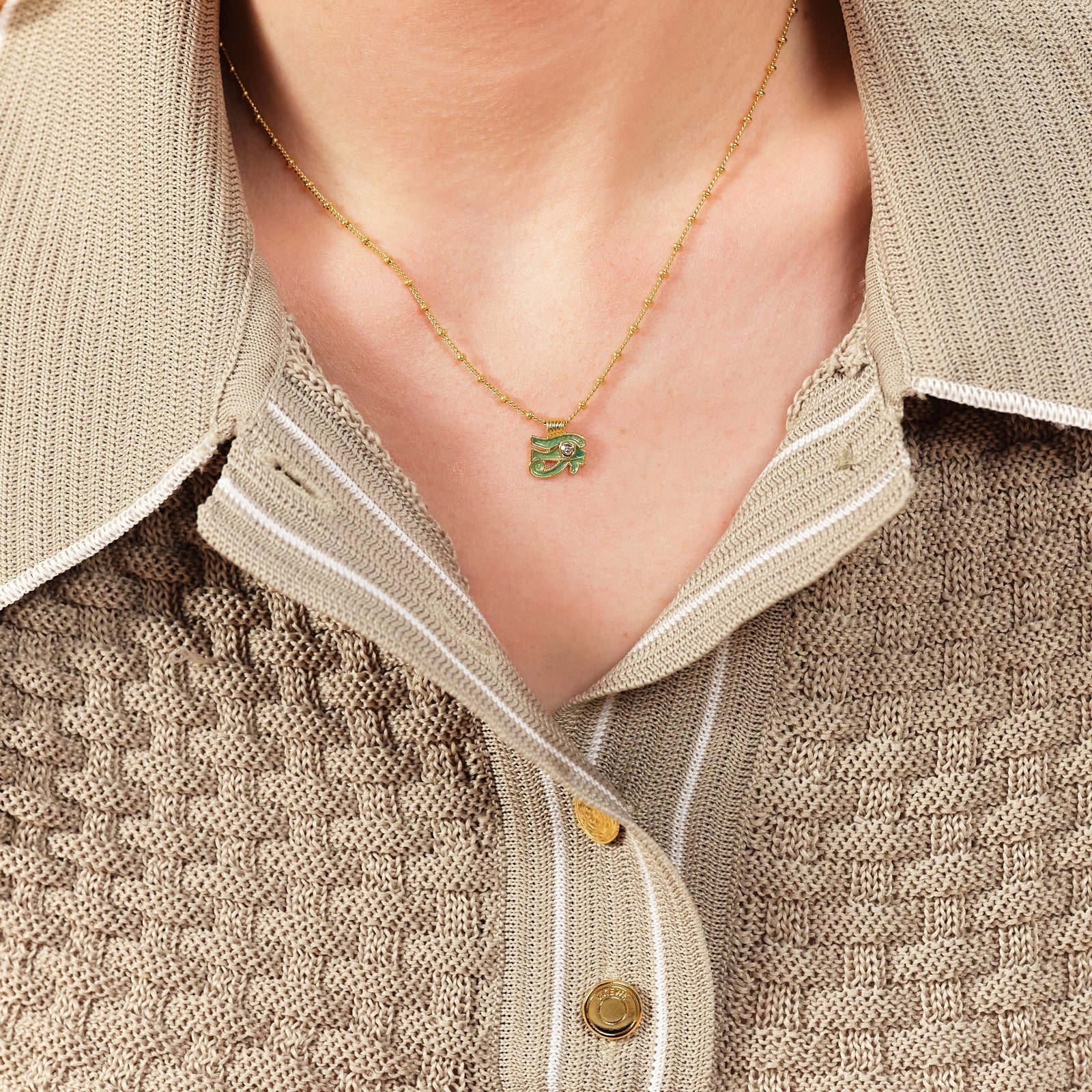 Evil Eye Pendant Necklace | ASNI3041 - Les Nereides