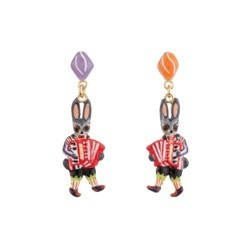 Fanfare Rabbit Playing Theé Accordion Earrings | ACFF1051 - Les Nereides