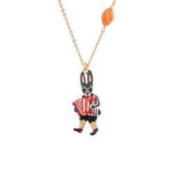 Fanfare Rabbit Playing Theé Accordion Necklace | ACFF3051 - Les Nereides