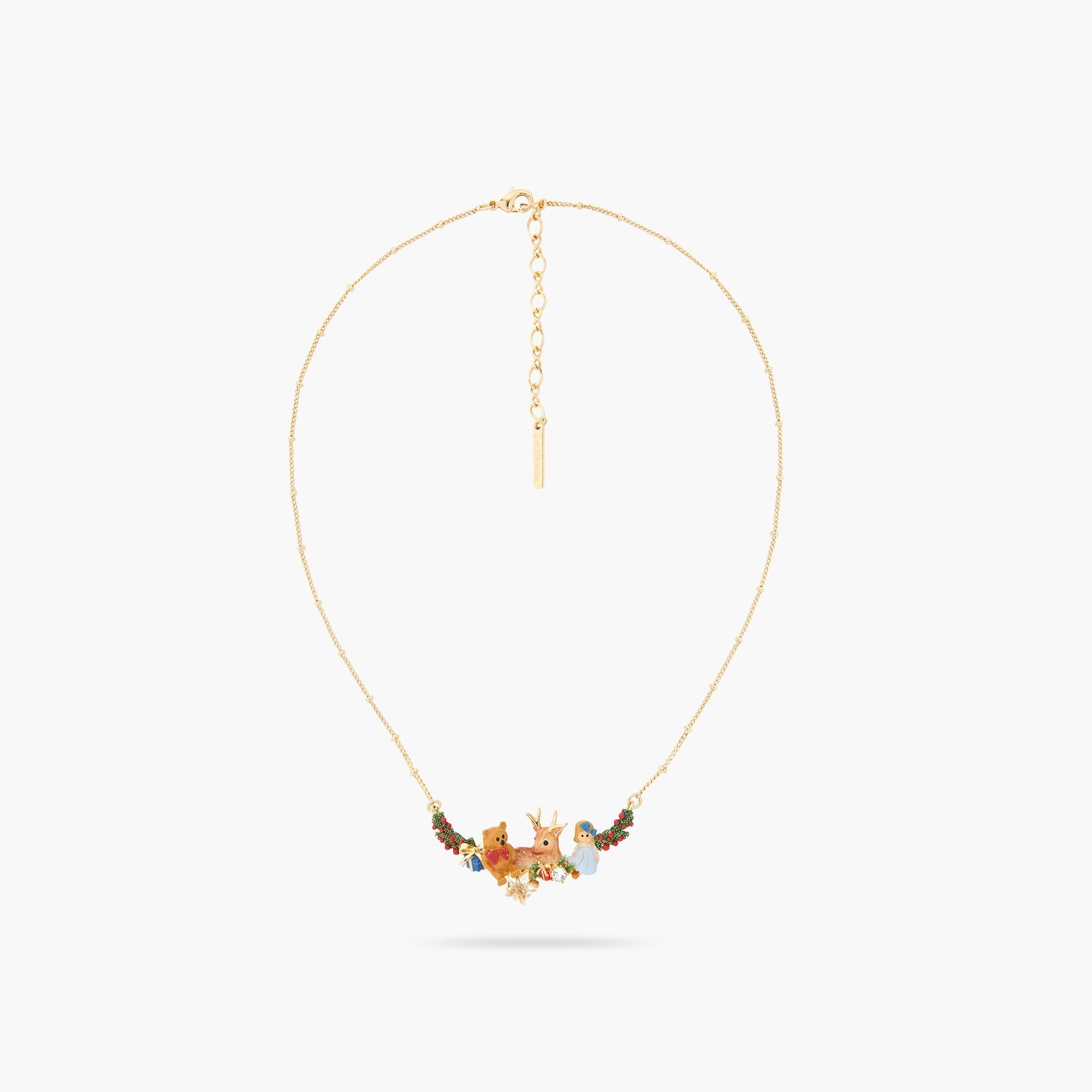 Fawn And Christmas Gift Statement Necklace | ASPS3011 - Les Nereides