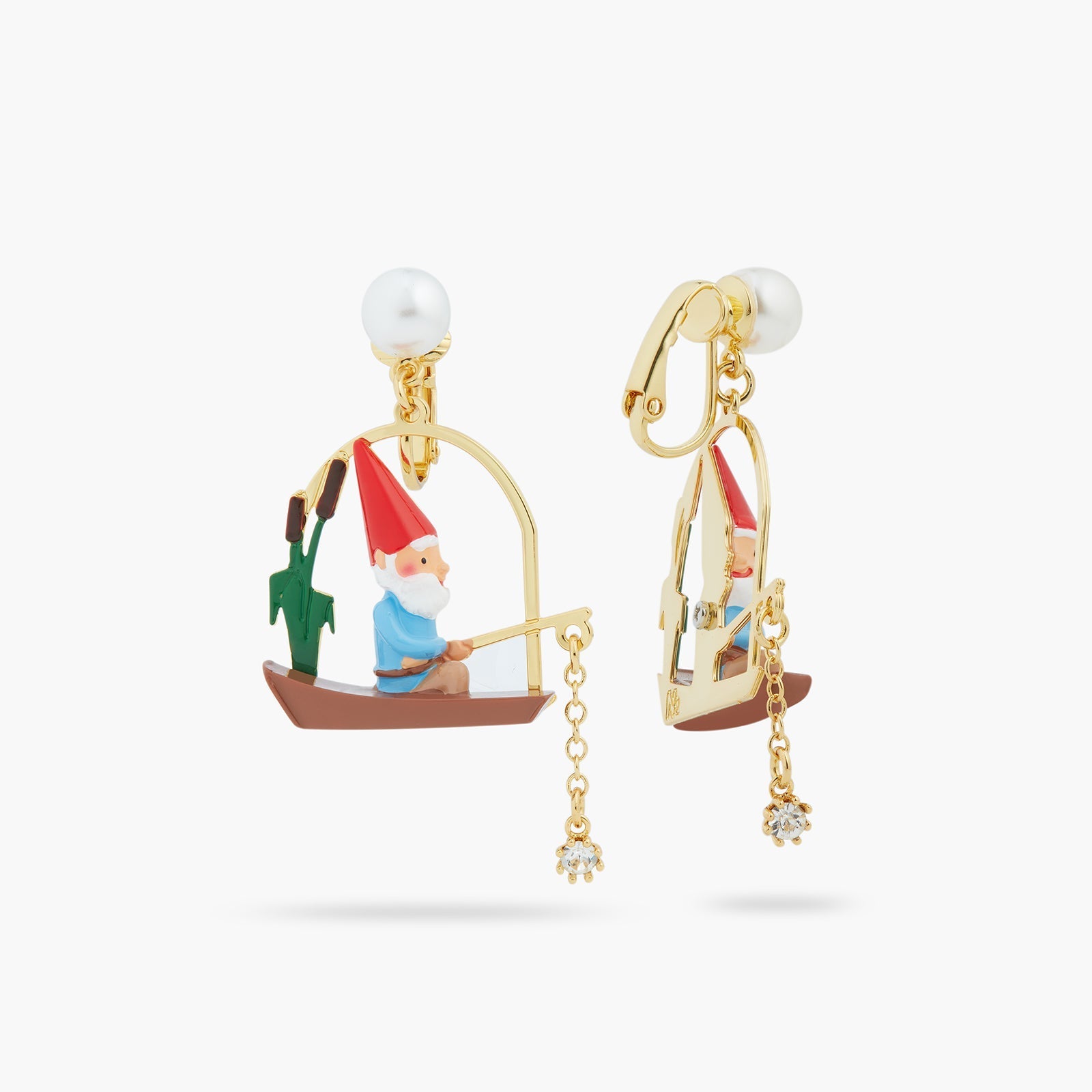 Fishing Garden Gnome Earrings | ASCP1061 - Les Nereides
