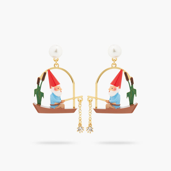 Fishing Garden Gnome Earrings | ASCP1061 - Les Nereides