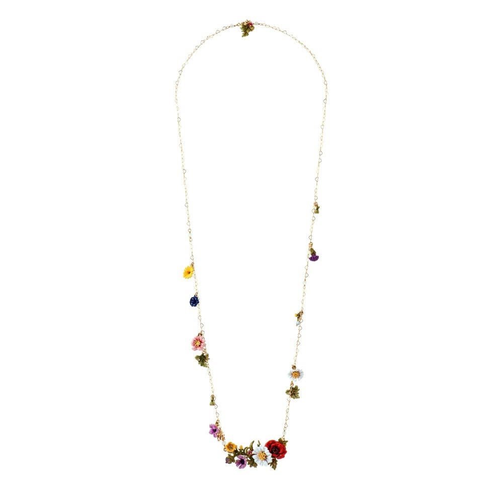 Floraisons Sauvages Poppy, Daisy & Multi - Flowers Necklace | ADFS3061 - Les Nereides