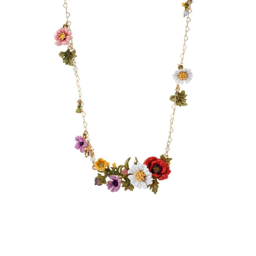 Floraisons Sauvages Poppy, Daisy & Multi - Flowers Necklace | ADFS3061 - Les Nereides