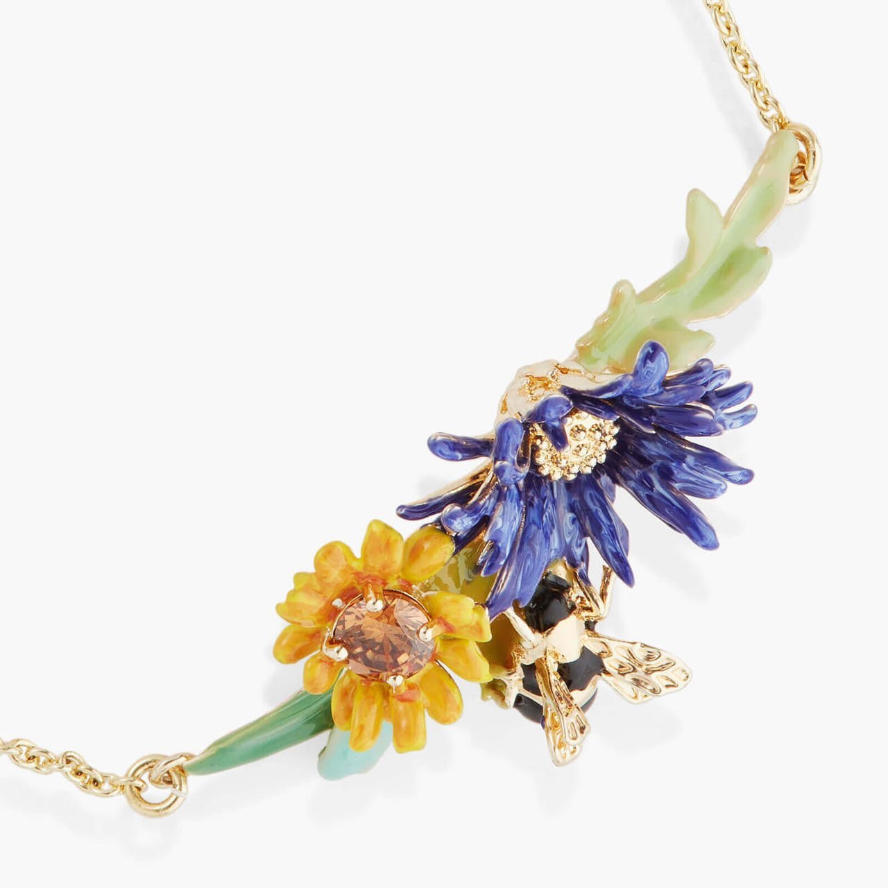 Flower And Bee Fine Bracelet | APPP2041 - Les Nereides