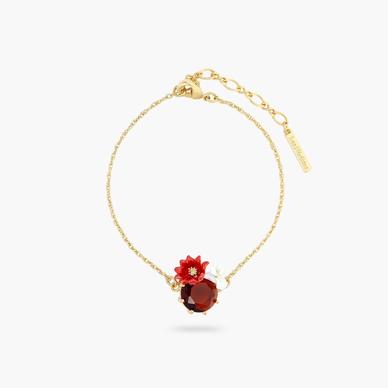 Flowers And Round Faceted crystal Stone Fine Bracelet | ASTM2011 - Les Nereides