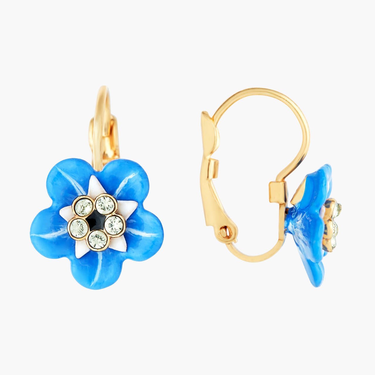 Forget - Me - Not Flower And Ladybird. Earrings | ANBM1051 - Les Nereides