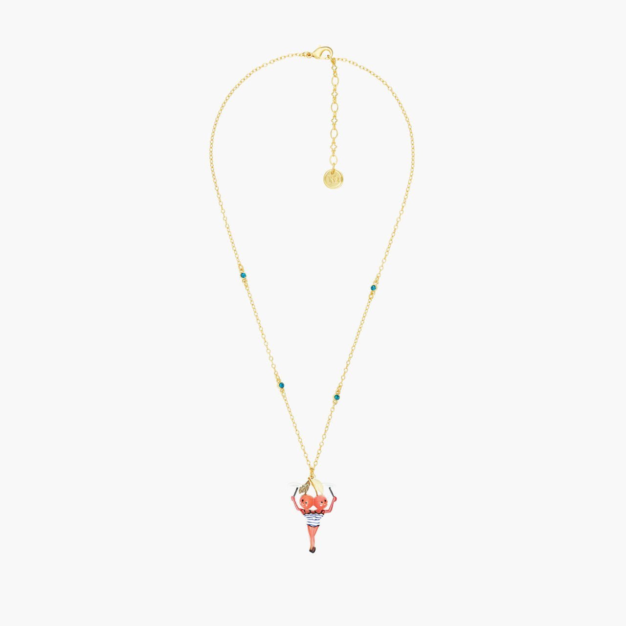 Fruit Circus Acrobatic Cherry Pendant Necklace | ANFC3071 - Les Nereides