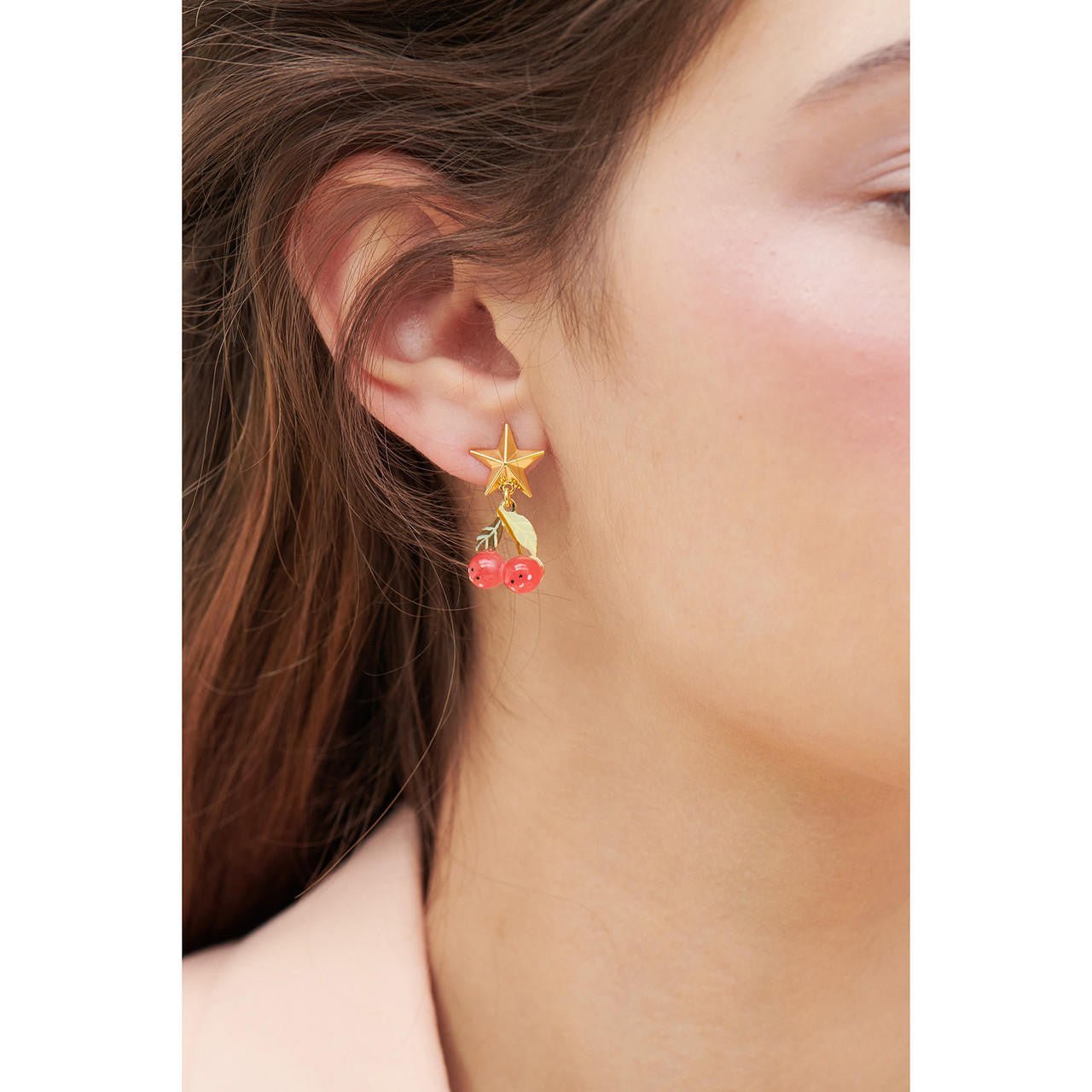 Fruit Circus Cherry And Stars Earrings | ANFC1091 - Les Nereides