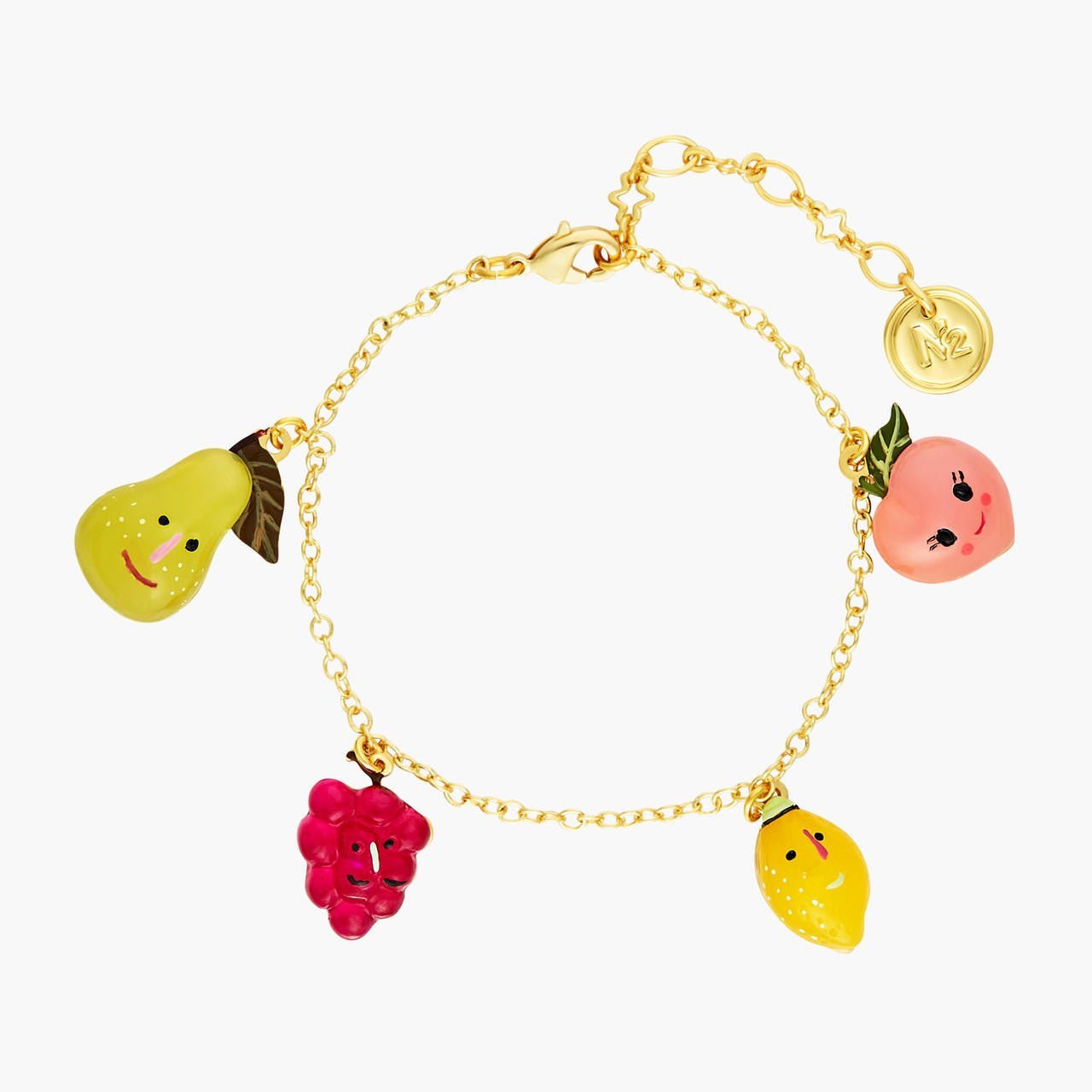 Fruit Circus Pear, Grapes, Lemon And Peach Bracelet | ANFC2011 - Les Nereides