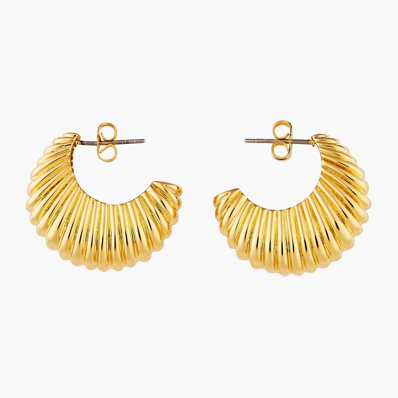 Gadroon Pattern Hoop Earrings | AOMI1021 - Les Nereides