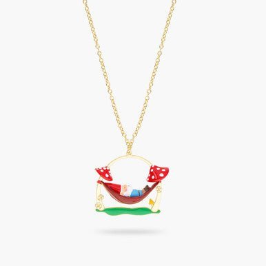 Garden Gnome And Hamac Pendant Necklace | ARCP3021 - Les Nereides