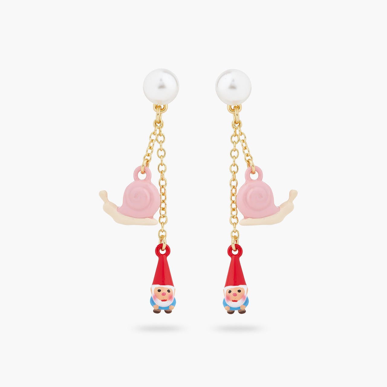 Garden Gnome And Snail Earrings | ARCP1051 - Les Nereides
