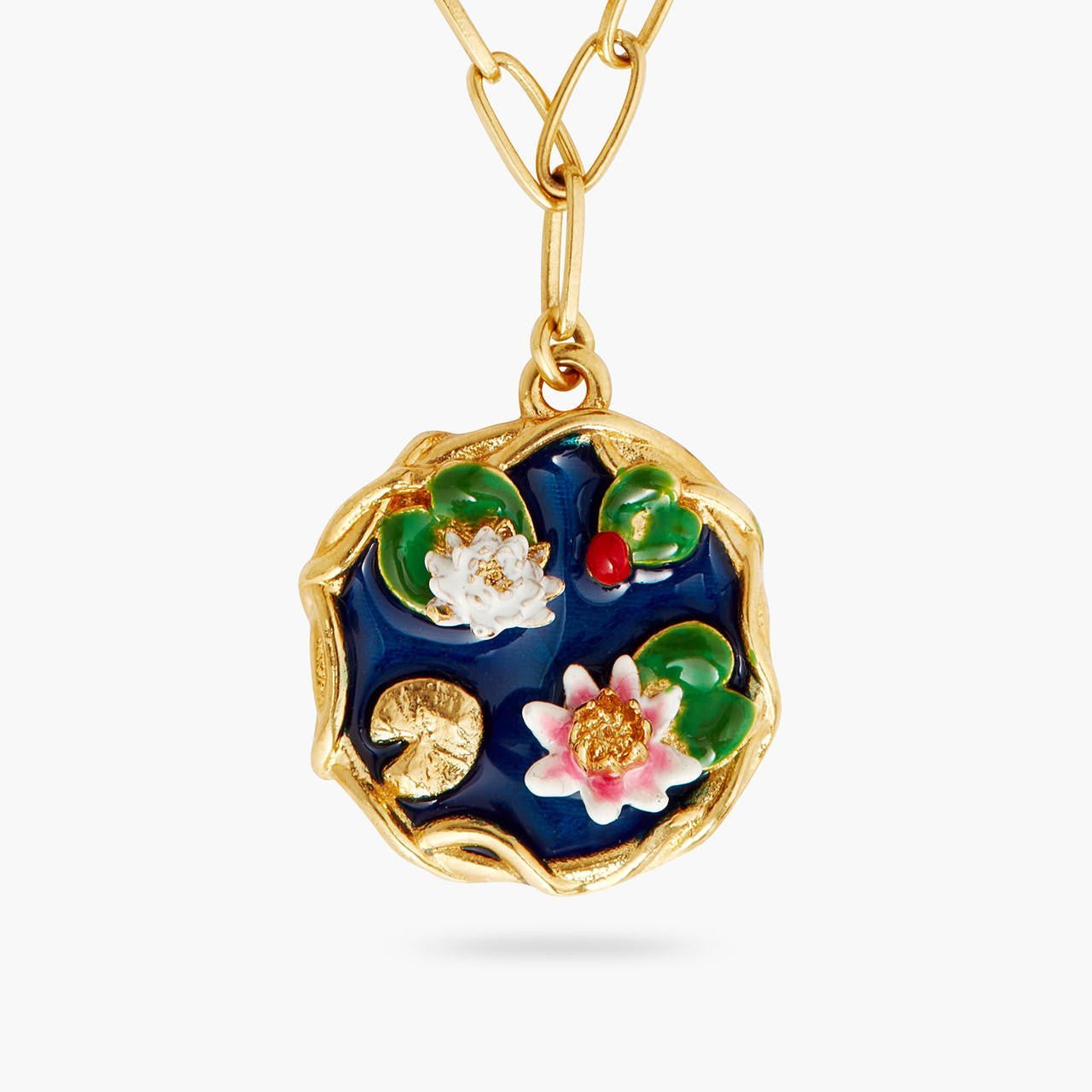 Giverny Pond And Lapis Lazuli Pendant Necklace | AQJF3041 - Les Nereides