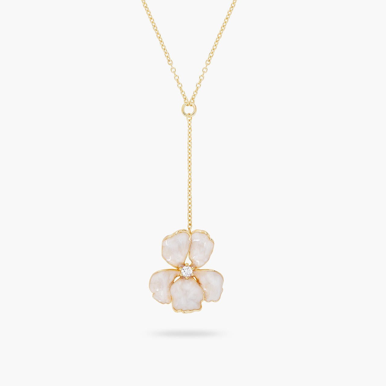 Gold Iris Pendant Necklace | ARNF3021 - Les Nereides
