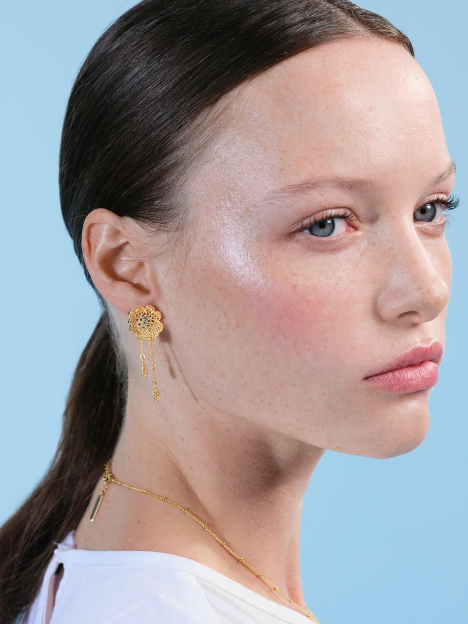 Gold Thread Two - In - One Earrings | ARFO1031 - Les Nereides