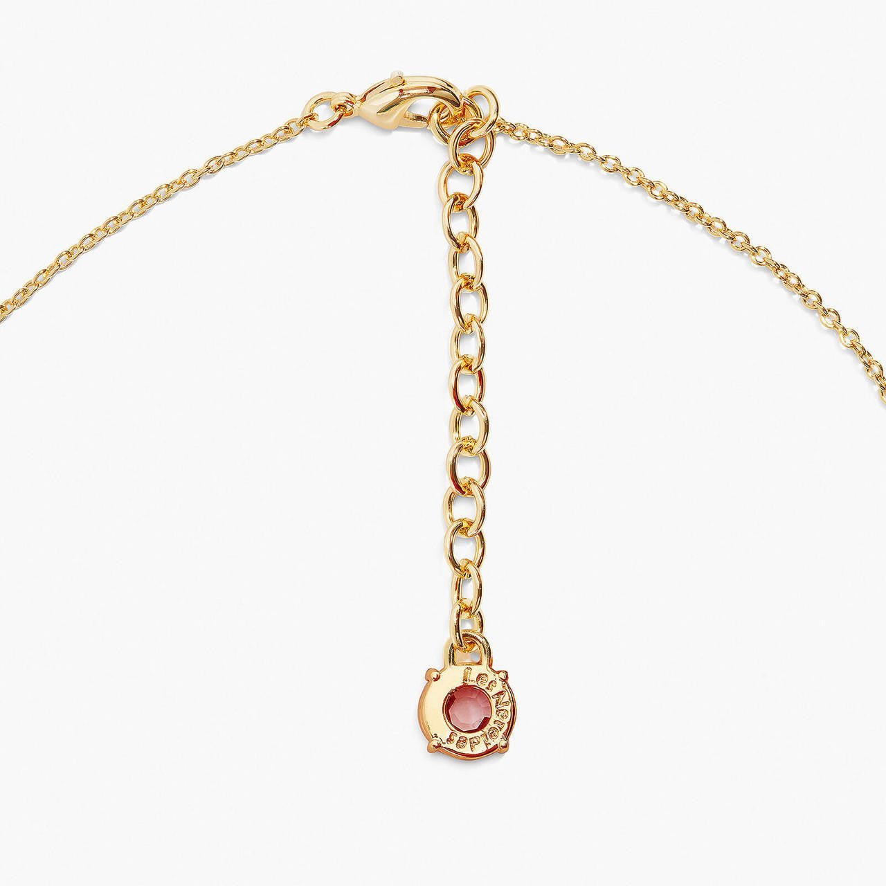 Golden Brown Diamantine Fine 9 Stone Necklace | APLD3181 - Les Nereides