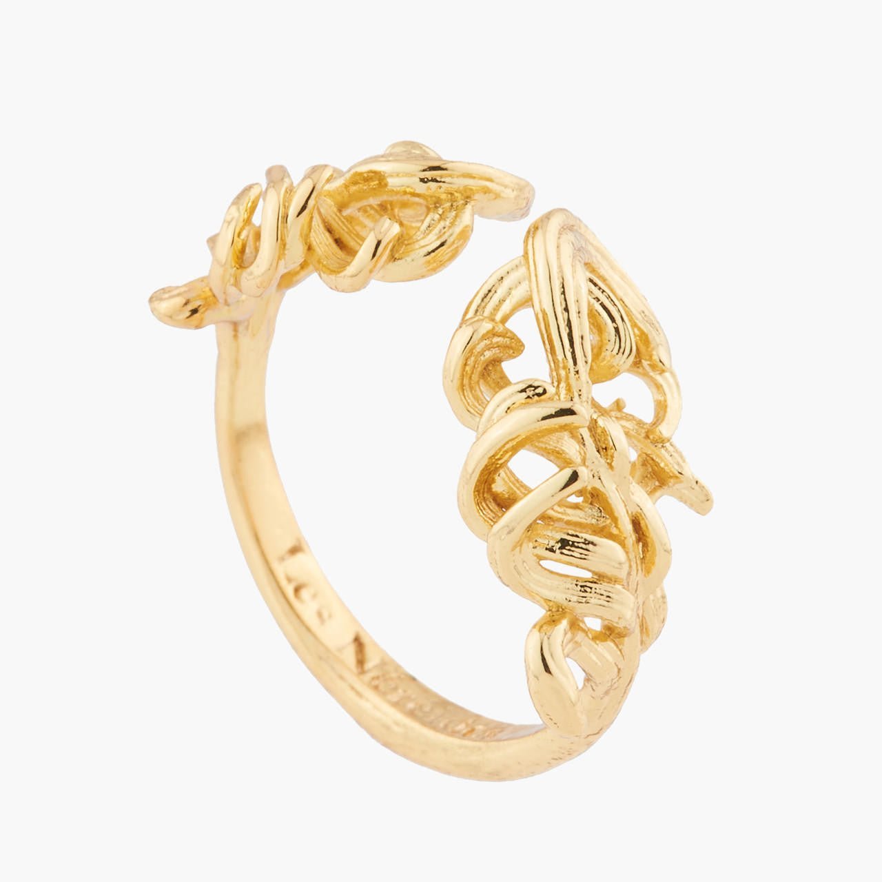 Golden Swan Feather Adjustable Rings | AKCY603 - Les Nereides