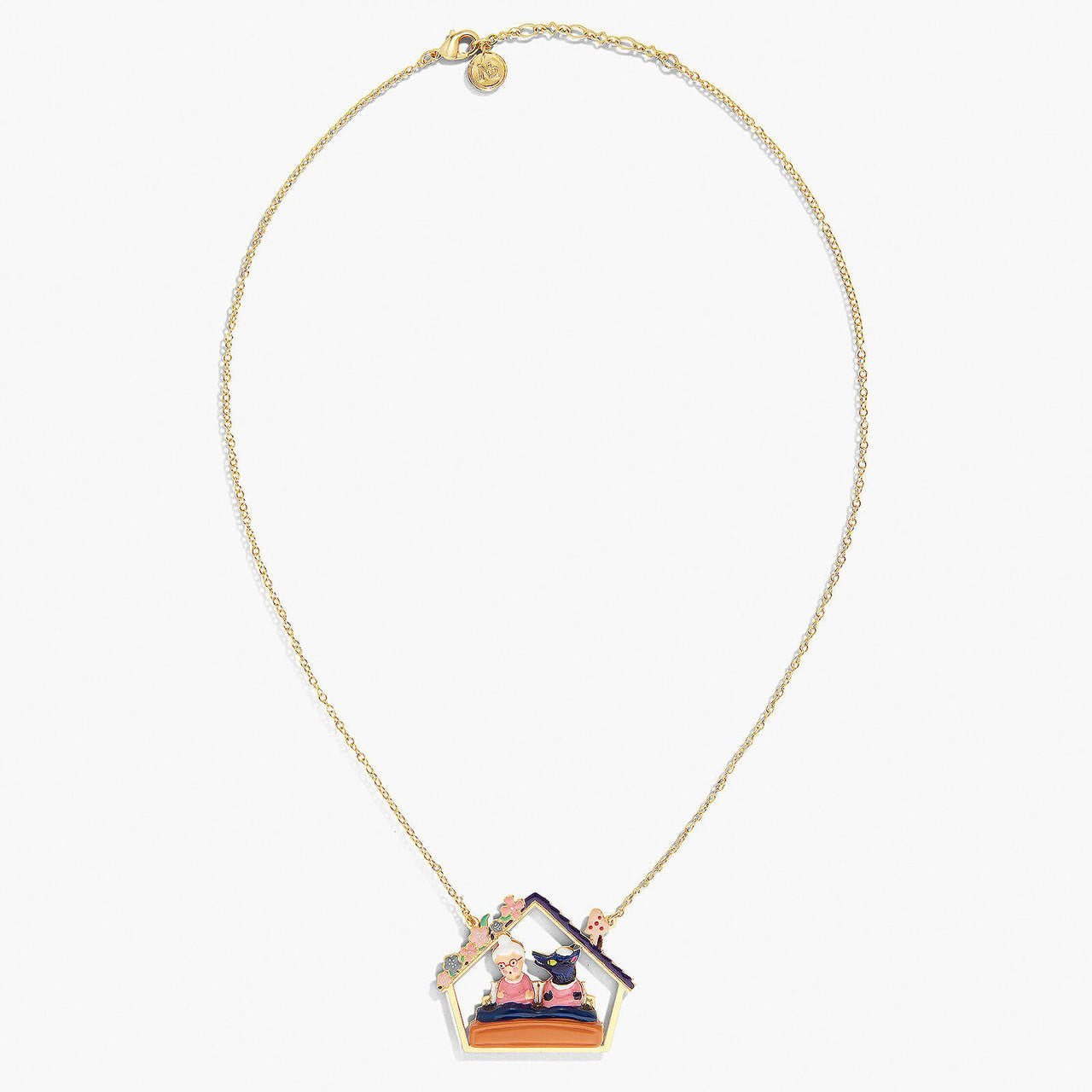 Grandmother And Big Bad Wolf Pendant Necklace | APBB3051 - Les Nereides