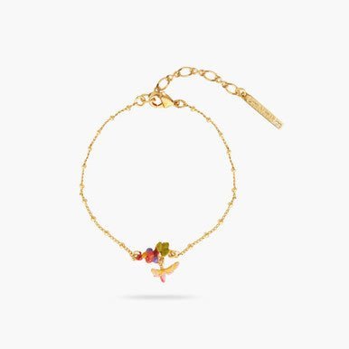 Grapes, Vine Leaf And Butterfly Fine Bracelet | AQVT2021 - Les Nereides