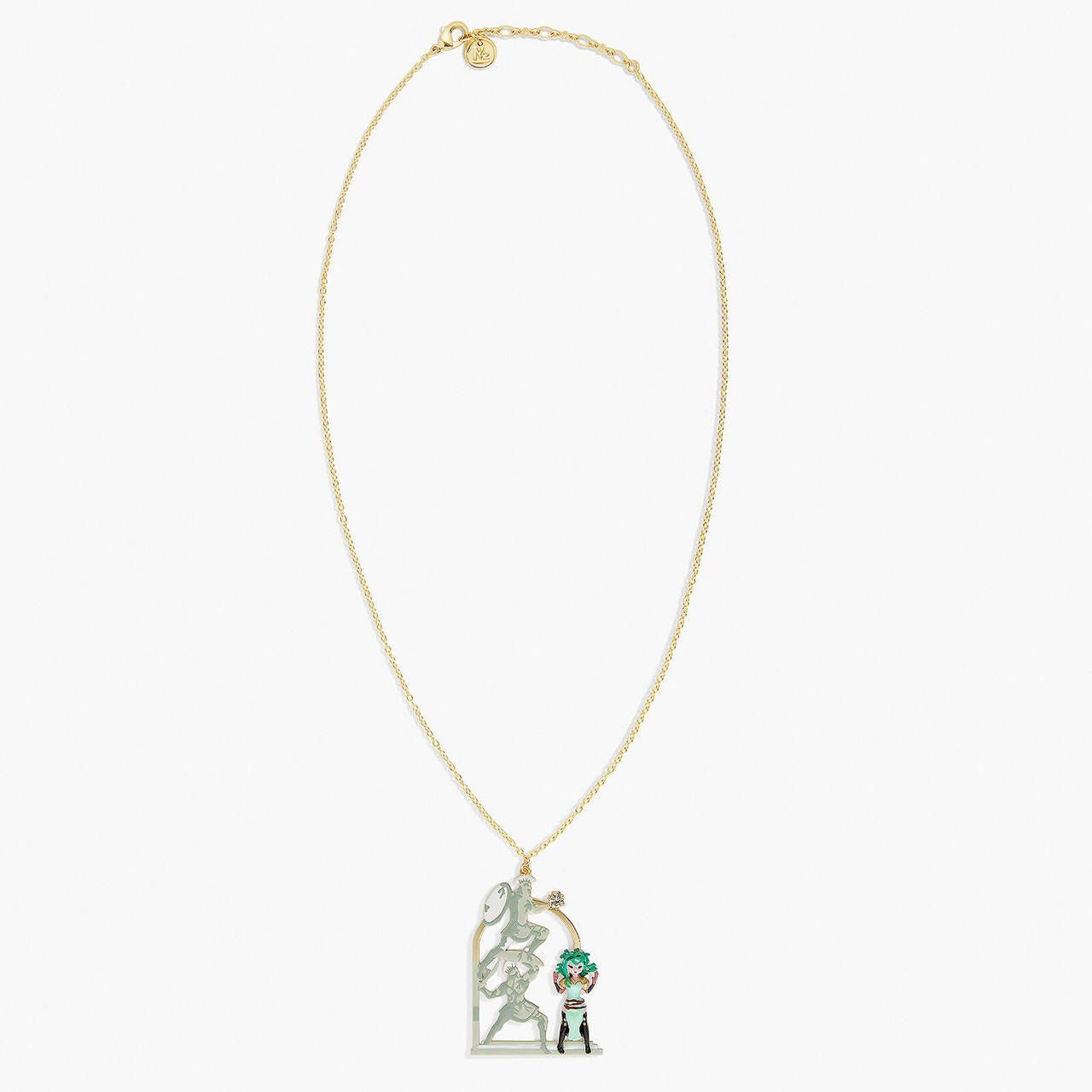 Greek Soldiers And Medusa Long Necklace | APPD3031 - Les Nereides
