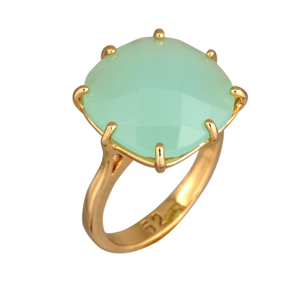 Green Square Stone La Diamantine Solitaire Rings | XLD602/12 - Les Nereides