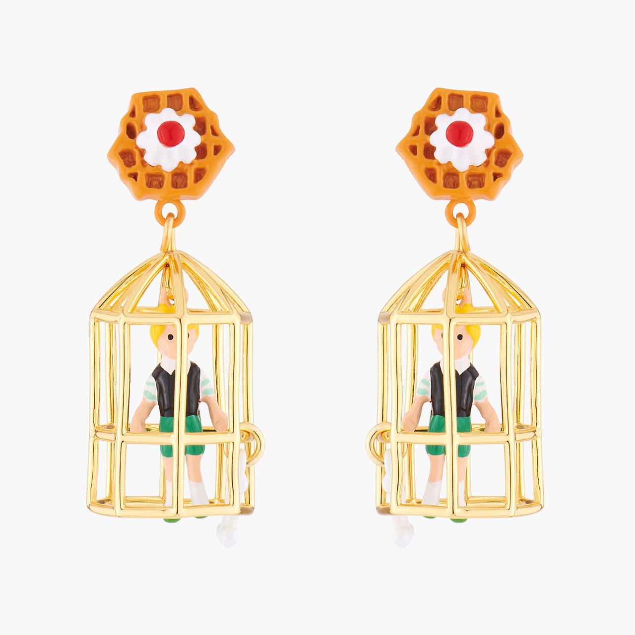 Hansel In A Golden Cage Earrings | ALHG1041 - Les Nereides