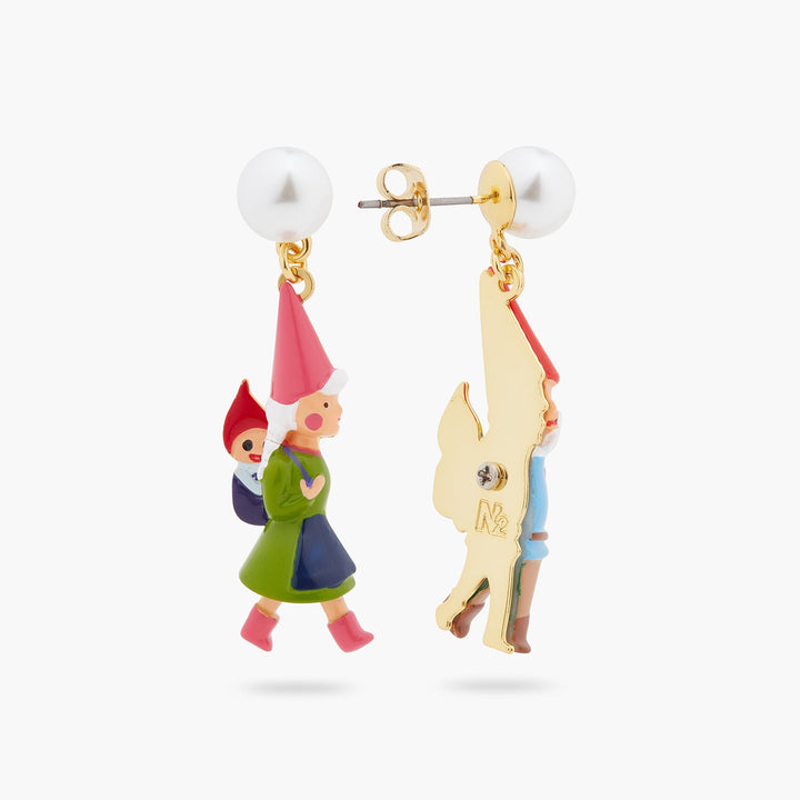 Hiking Garden Gnome Family Earrings | ASCP1071 - Les Nereides
