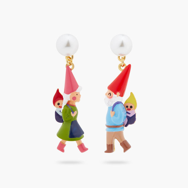 Hiking Garden Gnome Family Earrings | ASCP1071 - Les Nereides