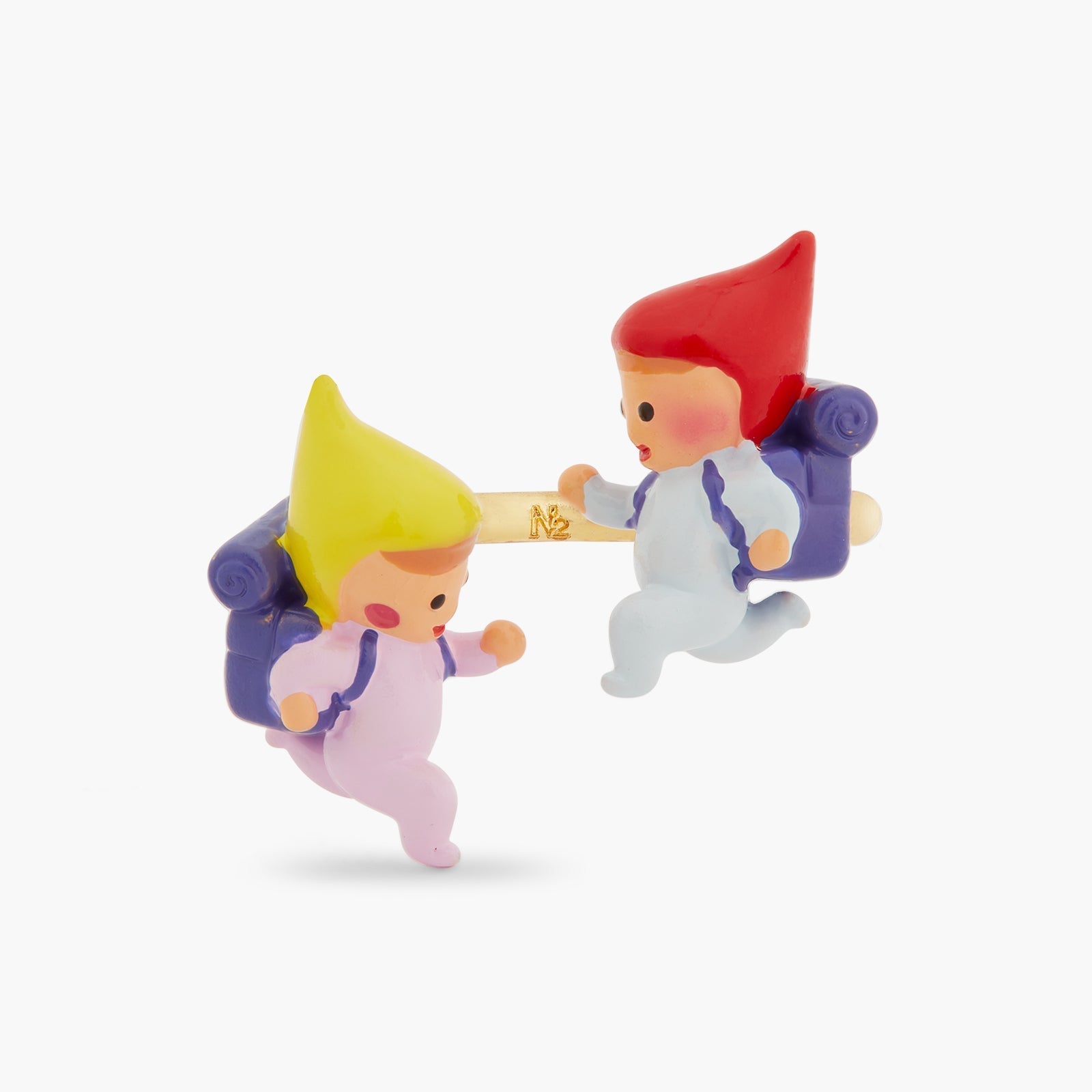 Hiking Young Garden Gnomes Adjustable Ring | ASCP6011 - Les Nereides
