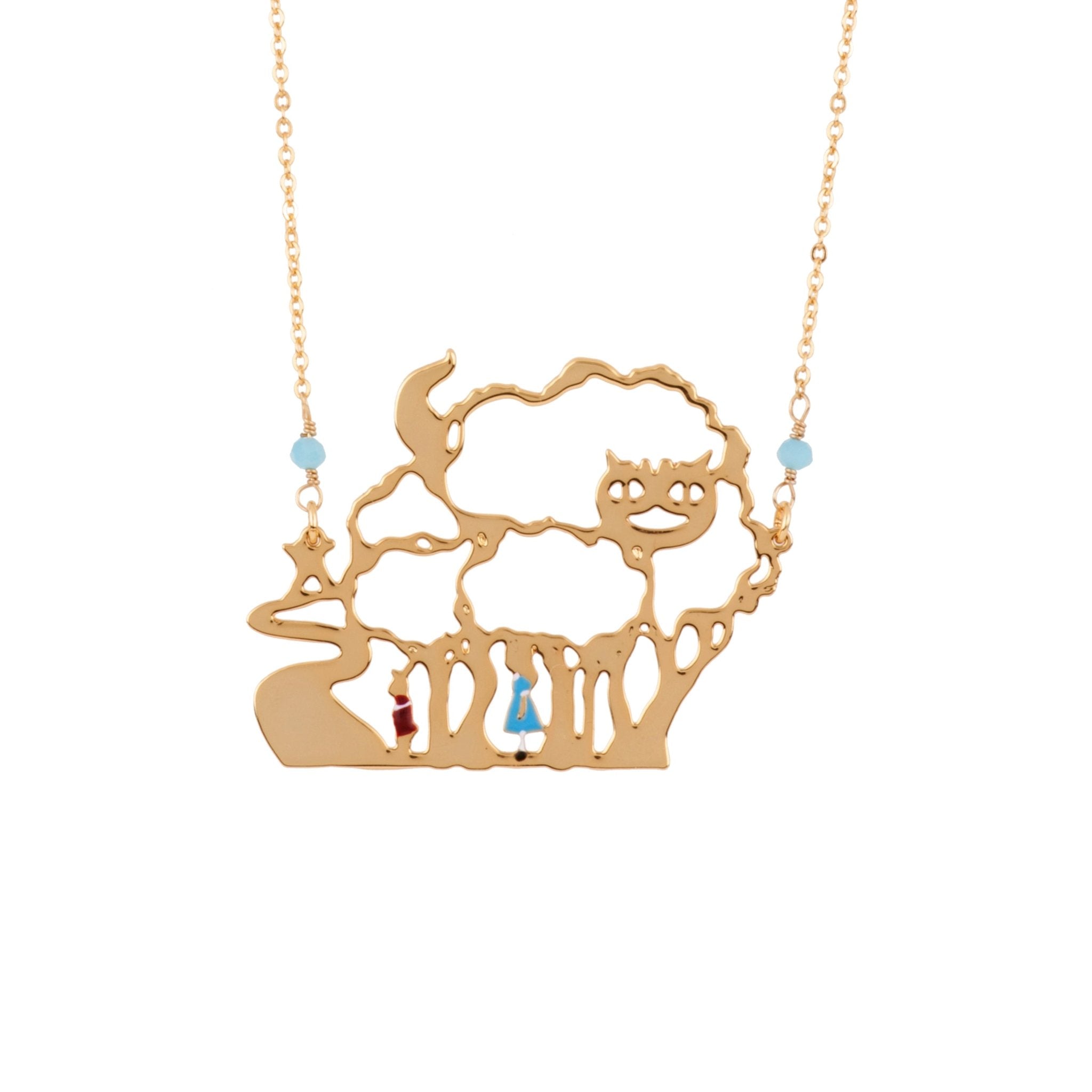 Il Était Une Fois Alice Meets Theé Rabbit In Theé Woods Necklace | AEIL3041 - Les Nereides