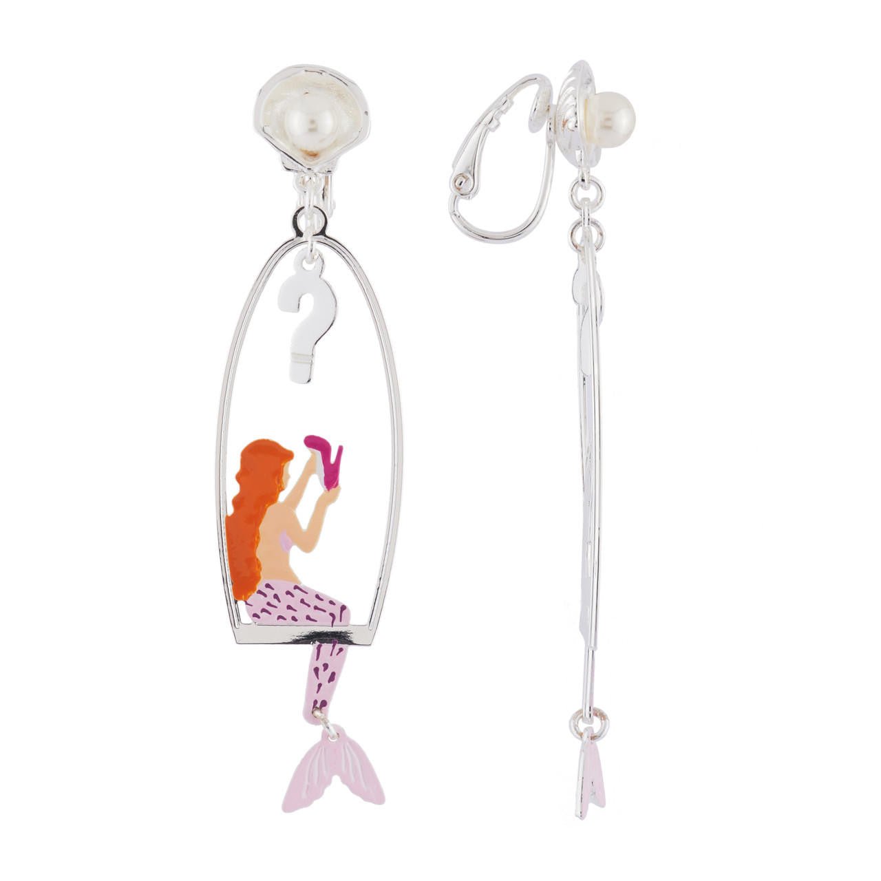 Je Suis Une Sirène Silver Earrings | AHJS1041 - Les Nereides