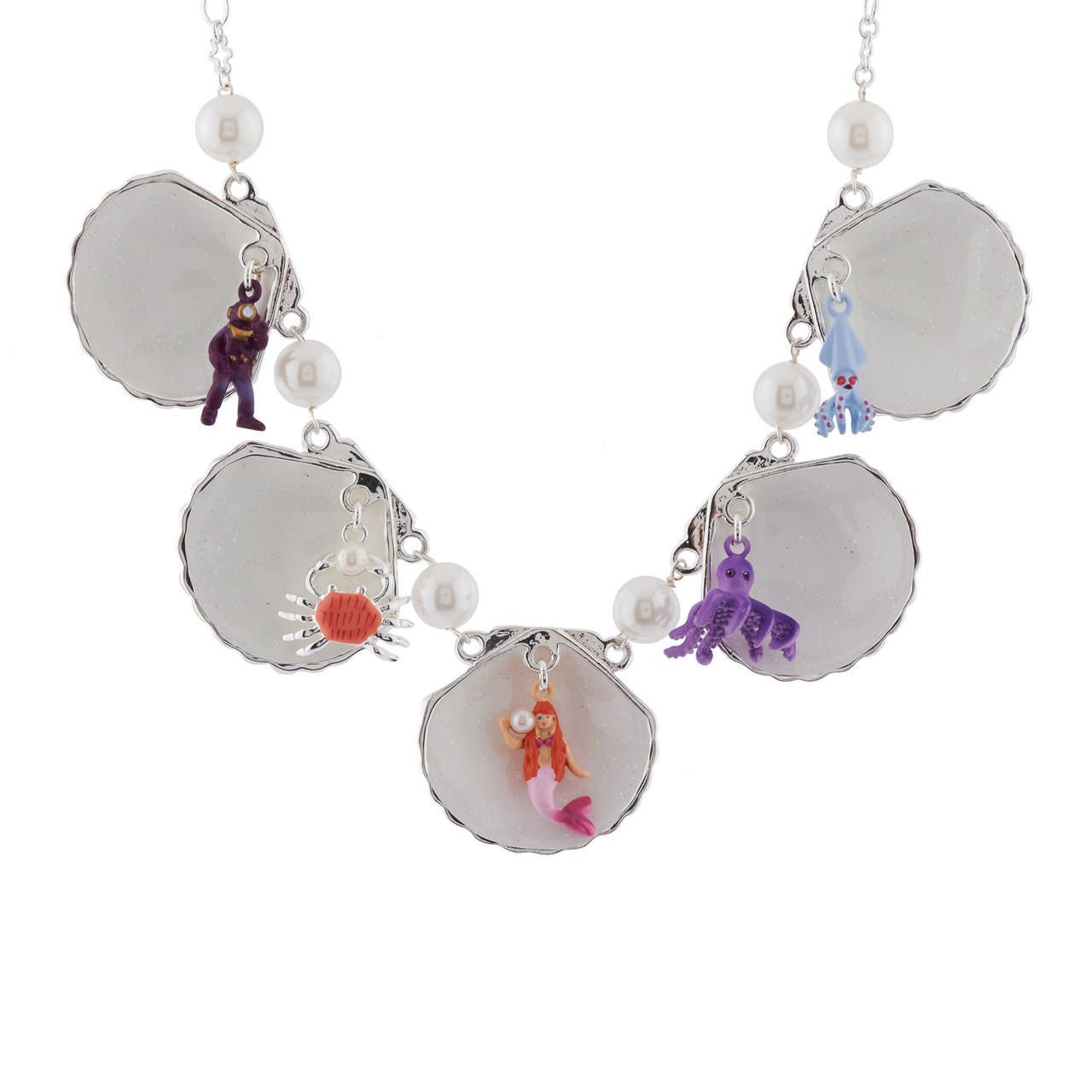Je Suis Une Sirène Silver Necklace | AHJS3111 - Les Nereides